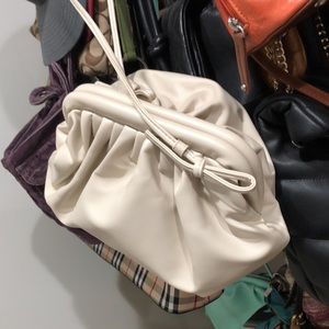 Cute Cloud Dumpling Bag in Marshmallow Cream Soft Faux Leather